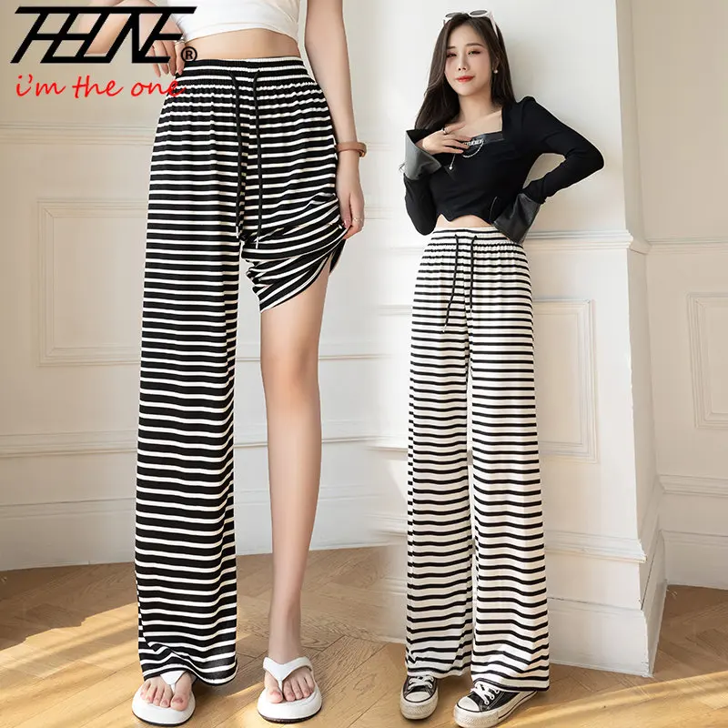 THHONE New Summer Pantalones De Mujer Wide Leg Pants Female Striped Straight High Waist Loose Casual Vintage Trousers Women's
THHONE New Summer Pantalones De Mujer Wide Leg Pants Female Striped Straight High Waist Loose Casual Vintage Trousers Women's
