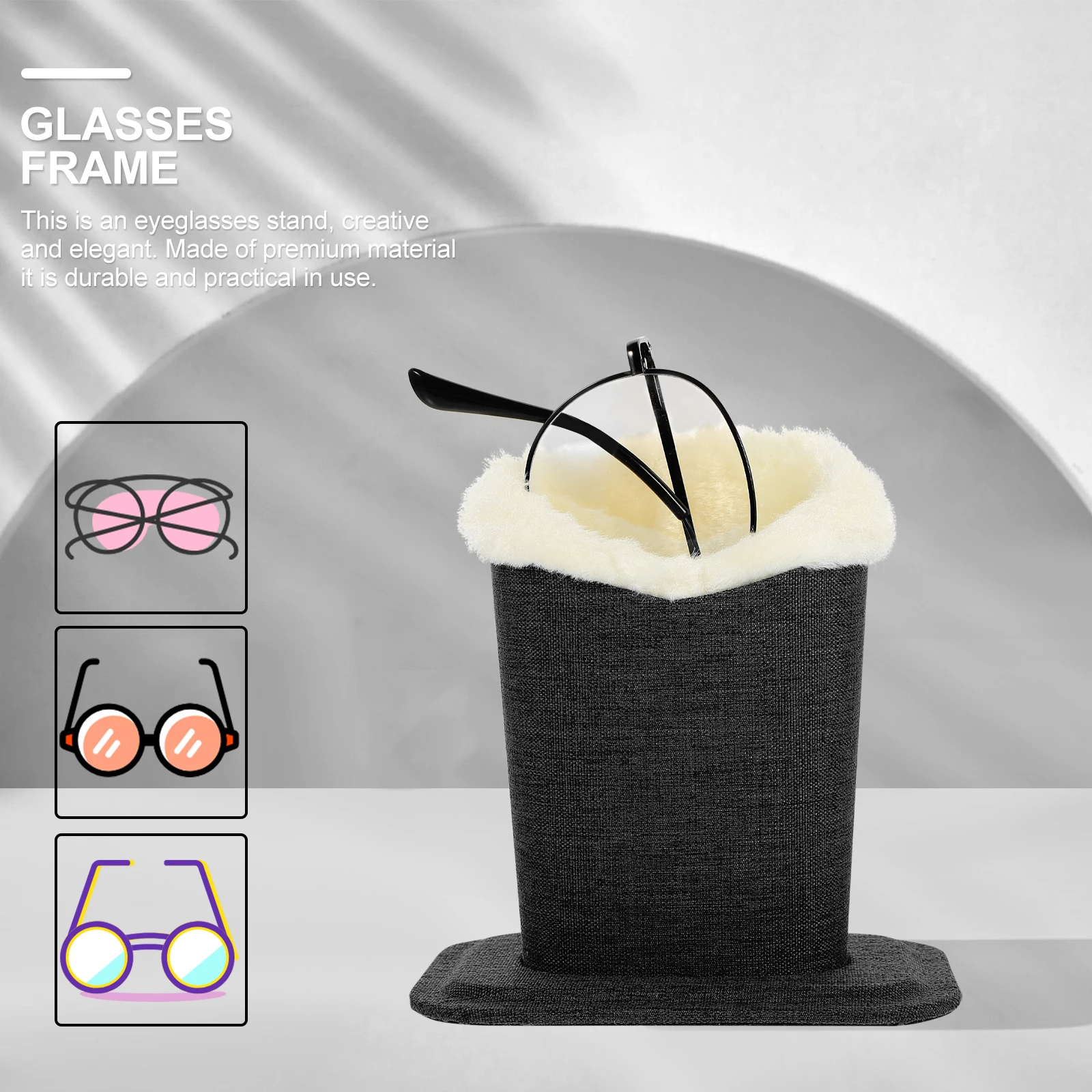 Eyeglass Holder Glasses Stand Lining Fabric Storage Display Bracket Premium Material Durable Practical Office Bedroom
Eyeglass Holder Glasses Stand Lining Fabric Storage Display Bracket Premium Material Durable Practical Office Bedroom