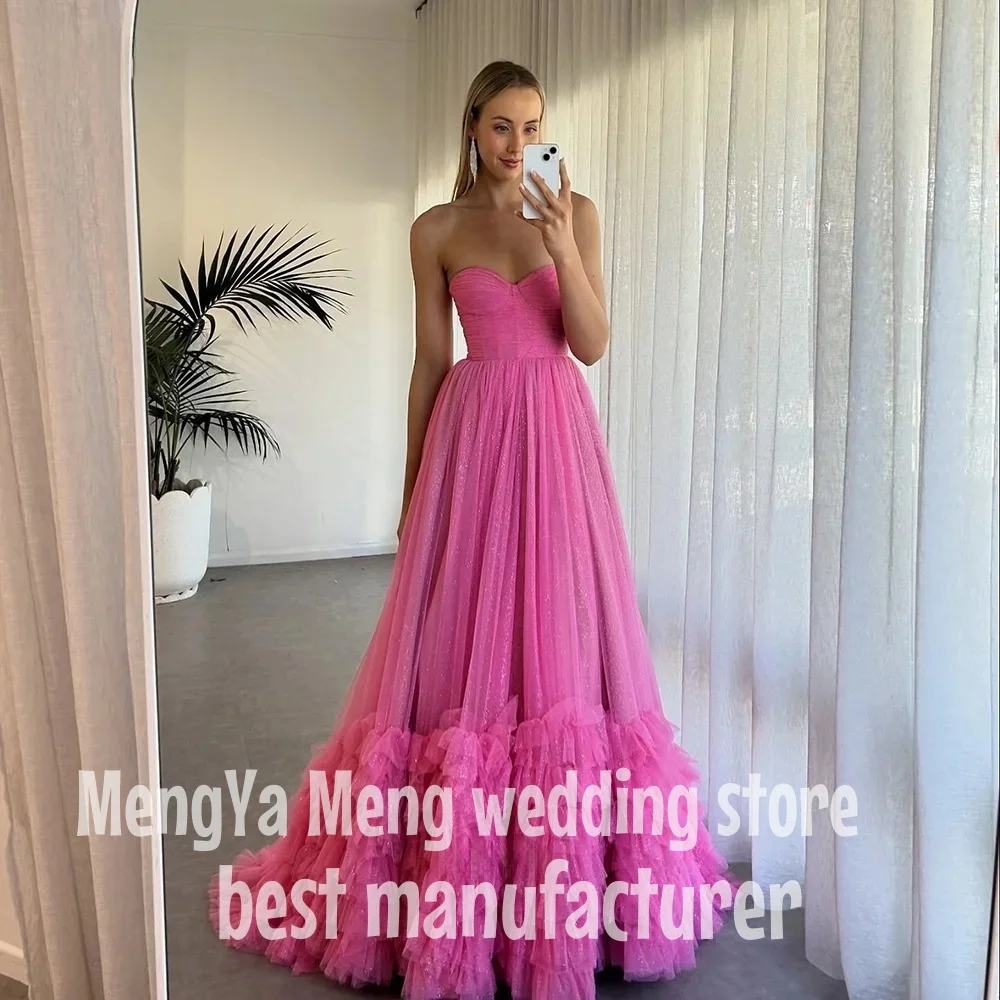Eightree Classic Hot Pink A Line Prom Dresses Sweetheart Neck Party Gowns Floor Length Dress Gown vestidos de festa Customized
Eightree Classic Hot Pink A Line Prom Dresses Sweetheart Neck Party Gowns Floor Length Dress Gown vestidos de festa Customized