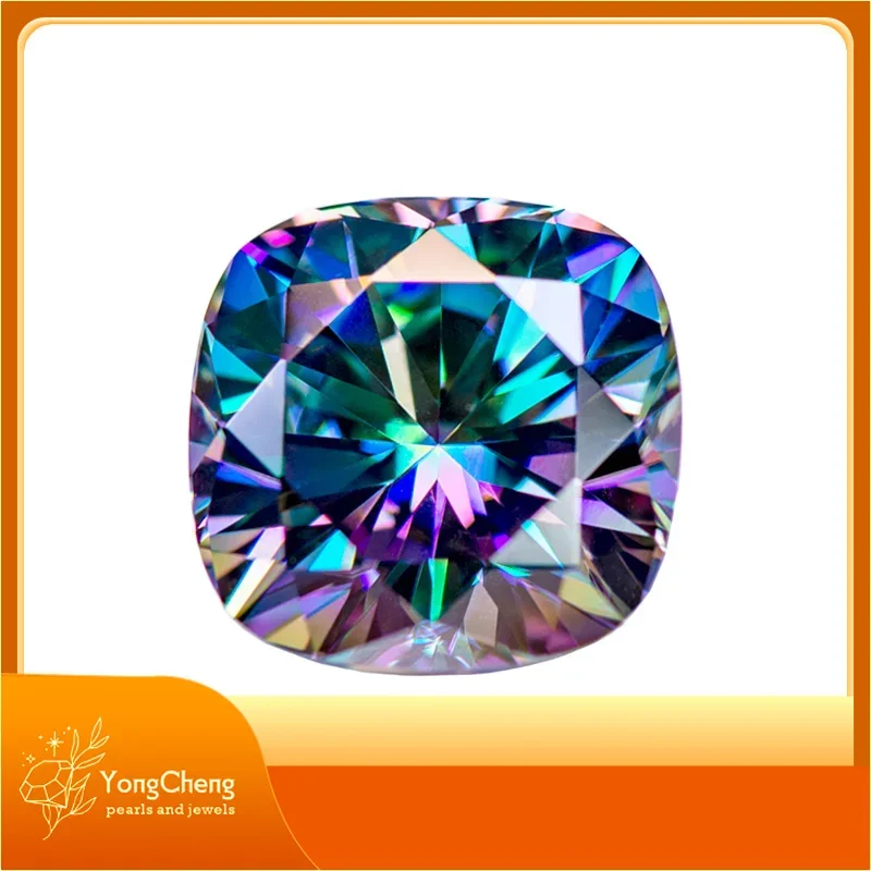 Moissanite Stone Cushion Cut Rainbow Green Color Lab Grow Diamond Charms DIY Ring Necklace Earrings Making With GRA Certificate
Moissanite Stone Cushion Cut Rainbow Green Color Lab Grow Diamond Charms DIY Ring Necklace Earrings Making With GRA Certificate