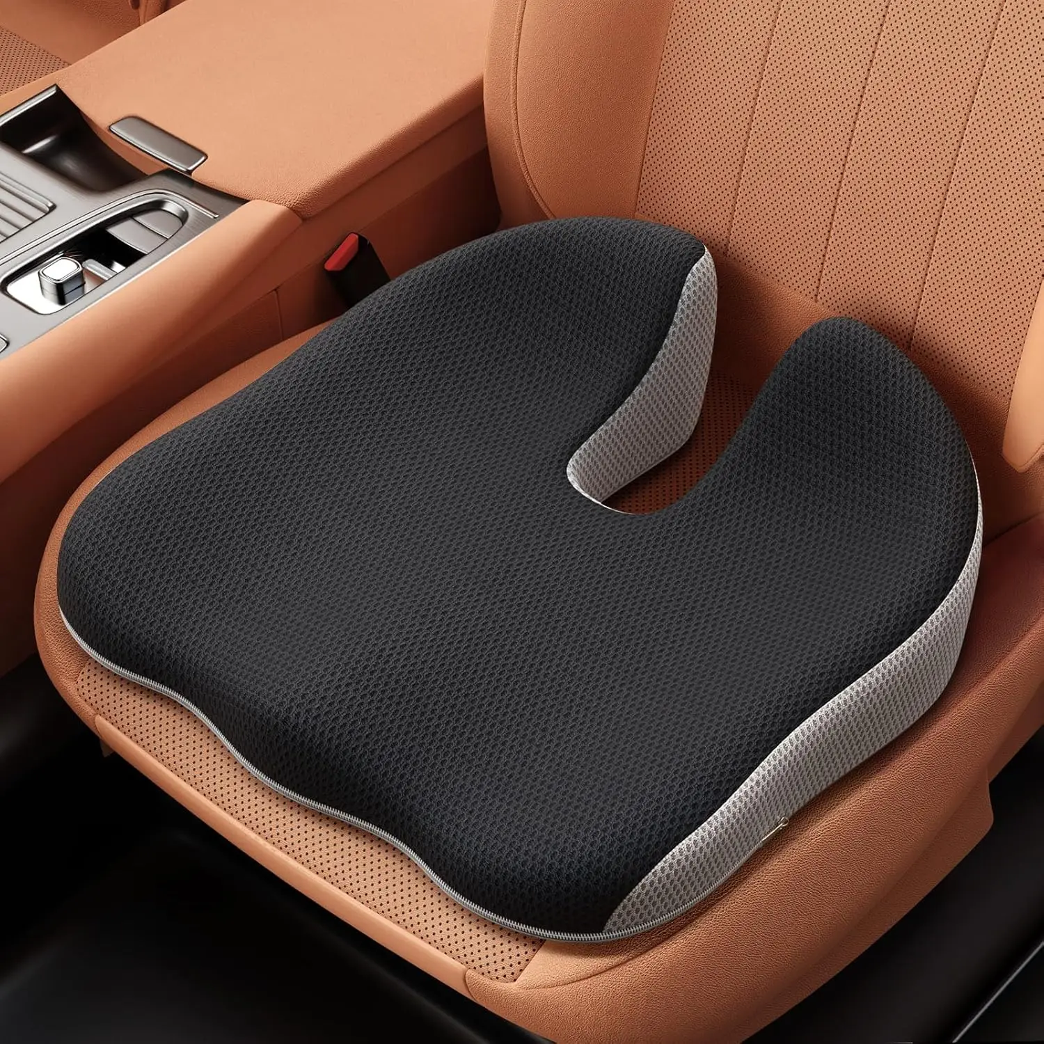 Benazcap Car Seat Cushion - Memory Foam Car Seat Pad - Sciatica & Lower Back Pain Relief - Car Seat Cushions for Driving - Road Trip Essentials for Drivers
Benazcap Car Seat Cushion - Memory Foam Car Seat Pad - Sciatica & Lower Back Pain Relief - Car Seat Cushions for Driving - Road Trip Essentials for Drivers