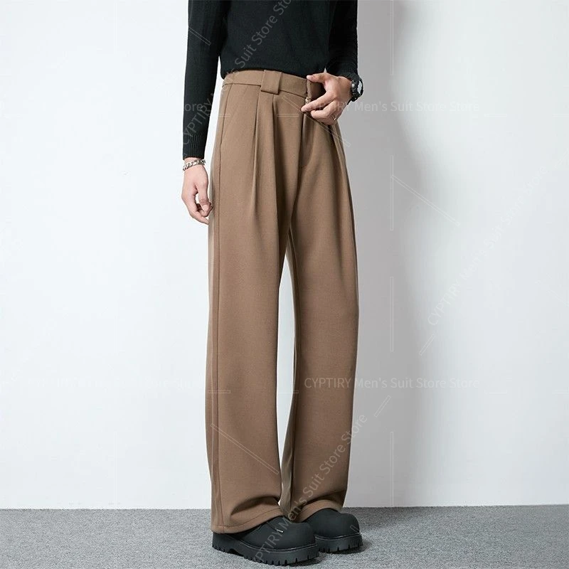 Men's Pants Black Casual Drape Thickened Straight Floor-length High Street Trendy Brand Woolen Suit Pants For Men
Men's Pants Black Casual Drape Thickened Straight Floor-length High Street Trendy Brand Woolen Suit Pants For Men