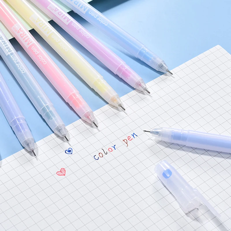 12 Colored Gel Pen Transparent Simple Style 0.5mm ballpoint pen for journal Cute School stationary supplies
12 Colored Gel Pen Transparent Simple Style 0.5mm ballpoint pen for journal Cute School stationary supplies