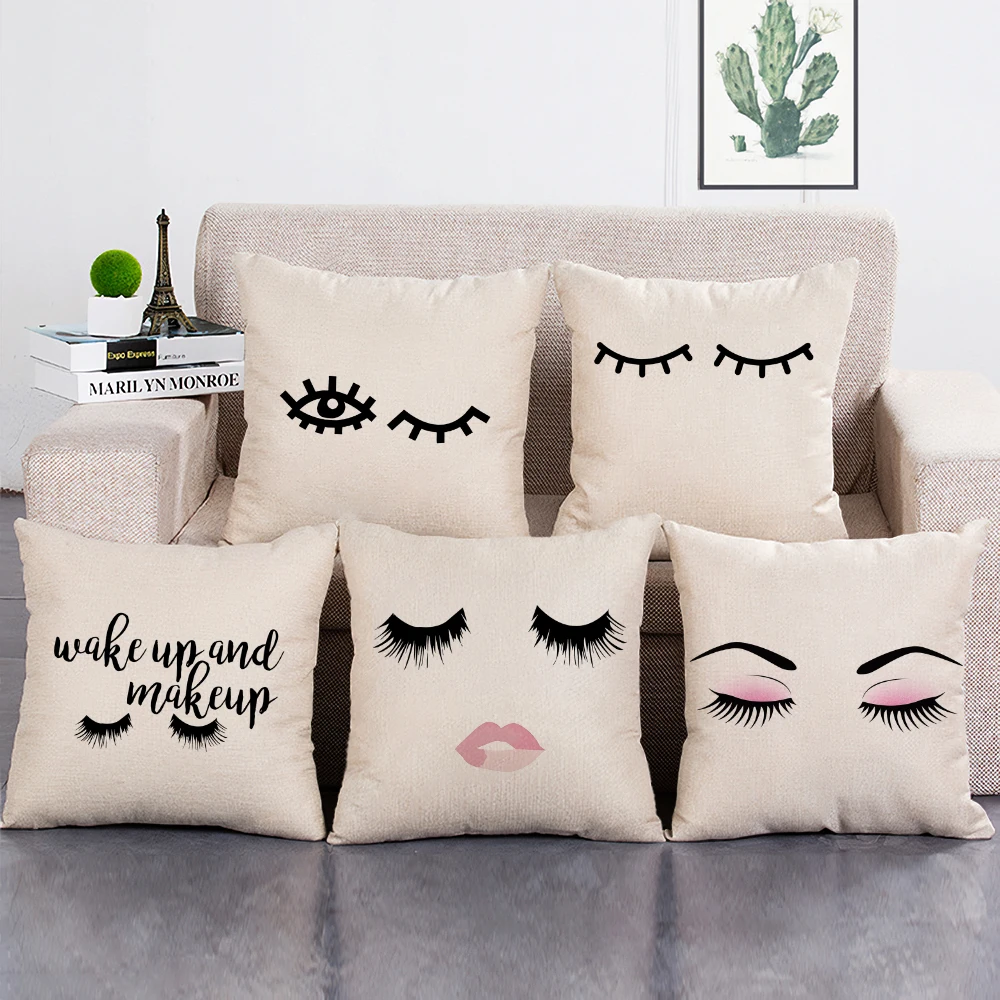 Fashion Eyelash Print Cushions Cover Heart Decorative Throw Pillow Case Home Sofa Decor Pillows Cover
Fashion Eyelash Print Cushions Cover Heart Decorative Throw Pillow Case Home Sofa Decor Pillows Cover