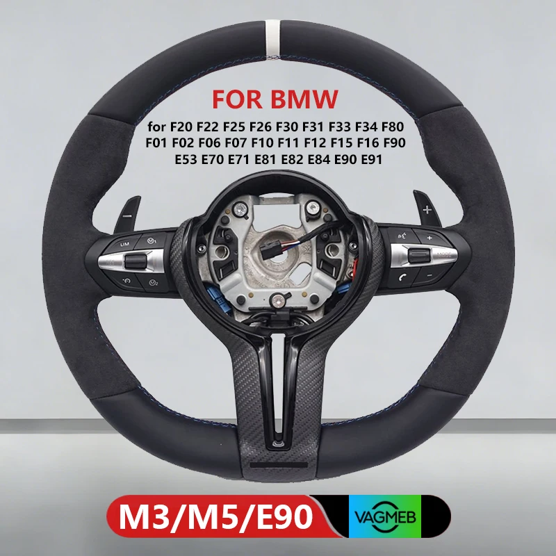 for F30 F31 F34 F10 F15 F20 F01 F22 F33 F35 F44 M3 F80 M4 F82 M5 F90 E70 E71 E90 Upgrade M Sports Black Steering Wheel for BMW
for F30 F31 F34 F10 F15 F20 F01 F22 F33 F35 F44 M3 F80 M4 F82 M5 F90 E70 E71 E90 Upgrade M Sports Black Steering Wheel for BMW