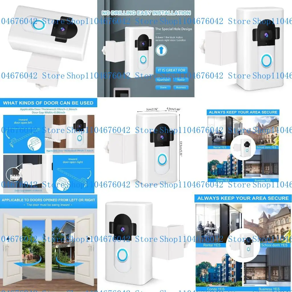 5asd Doorbell Door Mount No-Drill Mounting Bracket Video Doorbell Holder Durable
5asd Doorbell Door Mount No-Drill Mounting Bracket Video Doorbell Holder Durable