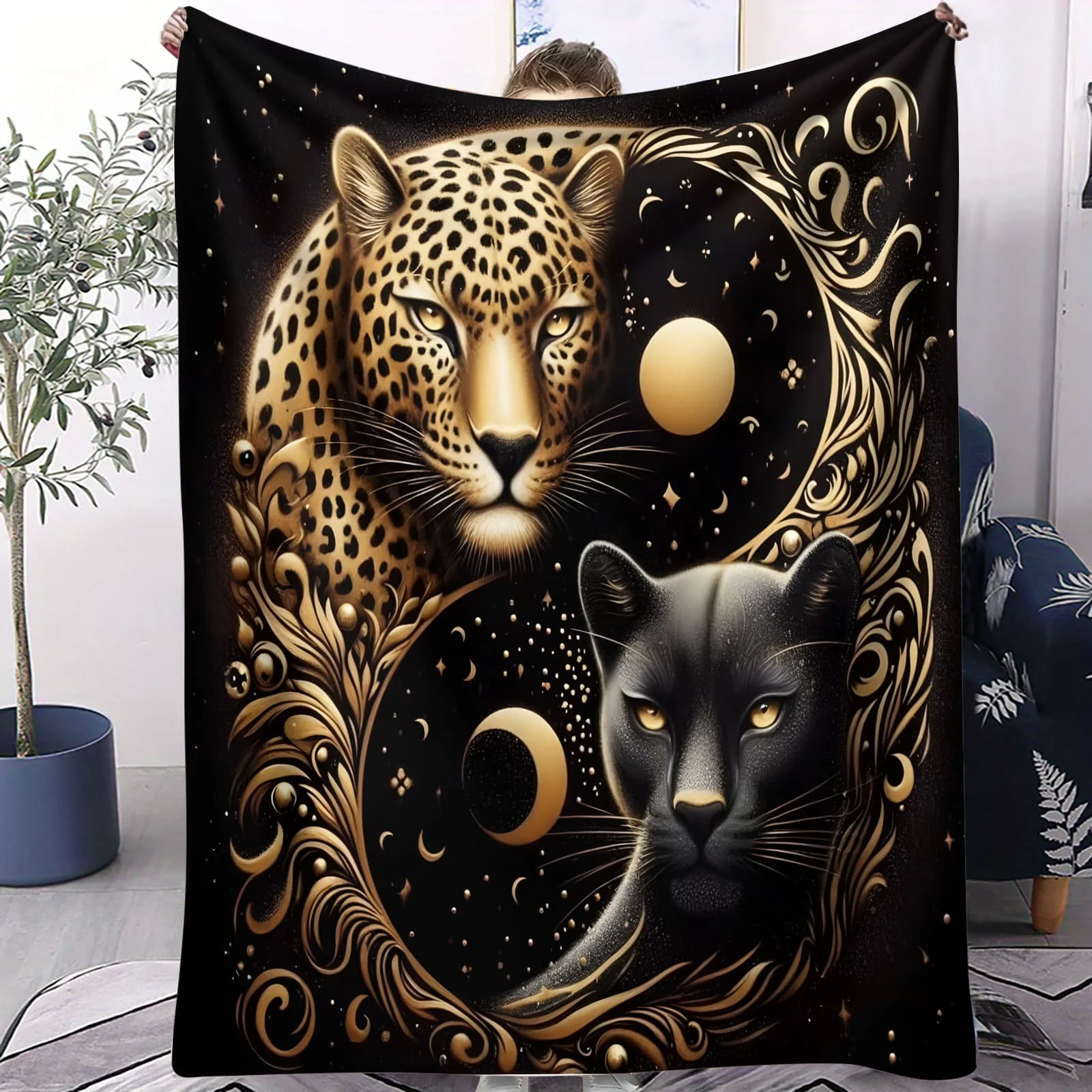 Tiger & White Tiger Starry Sky Yin-Yang Blanket - Fantasy Style Fleece Throw for Beds Sofa Home Decor Adults Kids Cozy Warm Gift
Tiger & White Tiger Starry Sky Yin-Yang Blanket - Fantasy Style Fleece Throw for Beds Sofa Home Decor Adults Kids Cozy Warm Gift