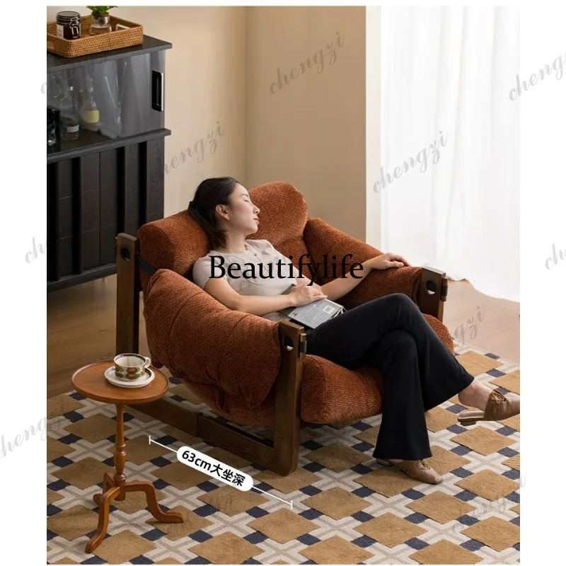 Medieval fabric single sofa small apartment living room modern simple lazy sofa
Medieval fabric single sofa small apartment living room modern simple lazy sofa