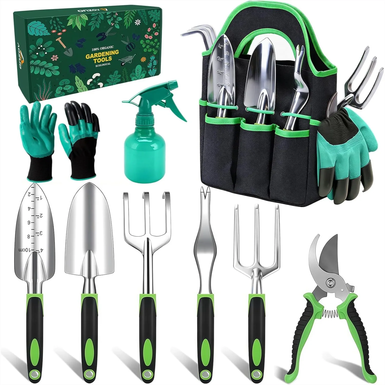 Gardening Tool Set with Rust-Proof Aluminum Tools, Organizer Handbag, Durable Garden Kit for Women and Men
Gardening Tool Set with Rust-Proof Aluminum Tools, Organizer Handbag, Durable Garden Kit for Women and Men