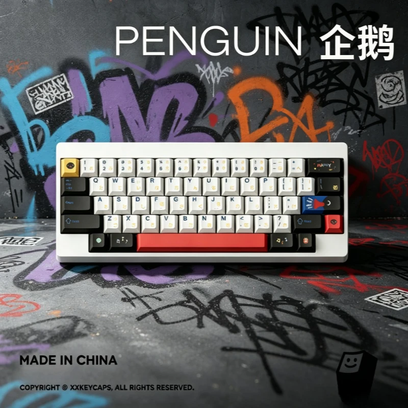 Cute Penguin Themed Keycaps Set PBT Cherry Profile Japanese Sublimation Custom Original Handmade Keycaps for Mechanical Keyboard
Cute Penguin Themed Keycaps Set PBT Cherry Profile Japanese Sublimation Custom Original Handmade Keycaps for Mechanical Keyboard