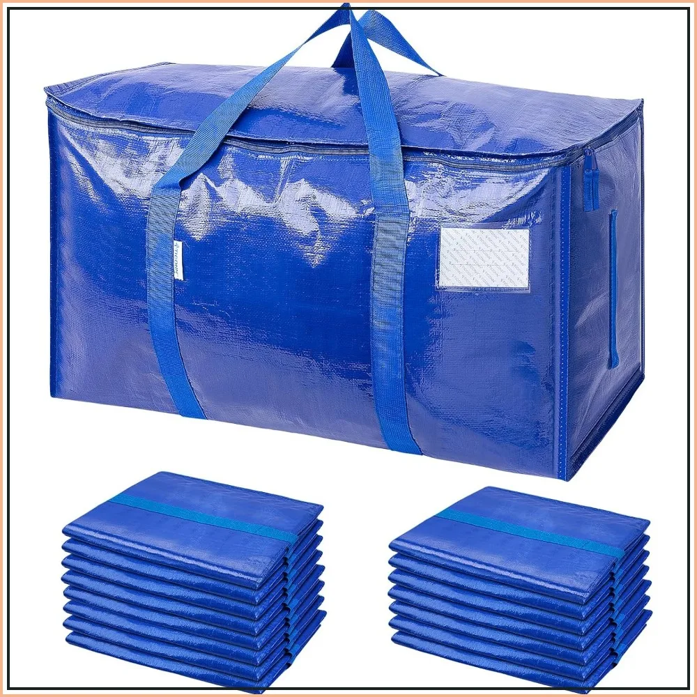 Extra Large Moving Bags 27x14x15 Heavy Duty with Zippers & Handles, 16 Pack Blue
Extra Large Moving Bags 27x14x15 Heavy Duty with Zippers & Handles, 16 Pack Blue