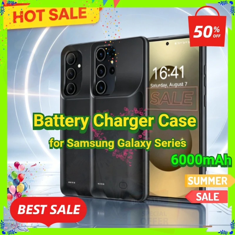Battery Charger Cases 6000mAh for Samsung Galaxy S25 Ultra S25Plus S22 S23 Plus S24 S25 Edge A54 A55 A56 A15 A16 A17 A34 A35 A36
Battery Charger Cases 6000mAh for Samsung Galaxy S25 Ultra S25Plus S22 S23 Plus S24 S25 Edge A54 A55 A56 A15 A16 A17 A34 A35 A36