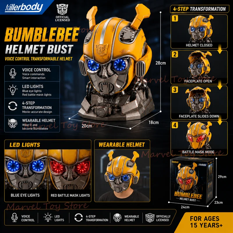 Marvel Iron Man Mk17 Bumblebee Helmet 1:1 Voice Control Mk17 Automatoc Cosplay With Led Light Electronic Close Boys Gift Toy
Marvel Iron Man Mk17 Bumblebee Helmet 1:1 Voice Control Mk17 Automatoc Cosplay With Led Light Electronic Close Boys Gift Toy