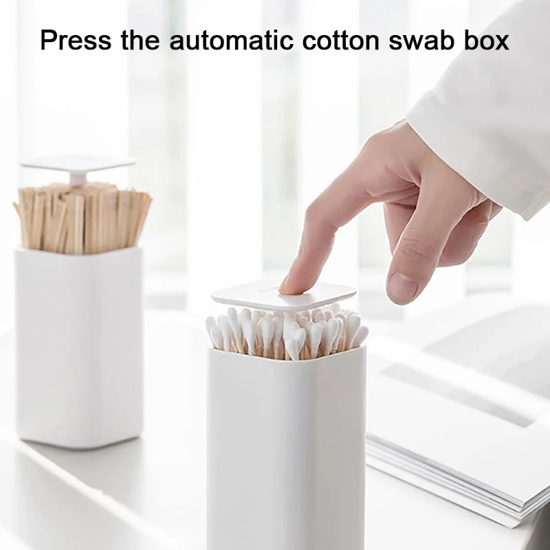 Creative Push Type Toothpick Box Cotton Swab Storage Box Storage Containers Holder Automatic Spring Cover Kitchen Organizer Box
Creative Push Type Toothpick Box Cotton Swab Storage Box Storage Containers Holder Automatic Spring Cover Kitchen Organizer Box