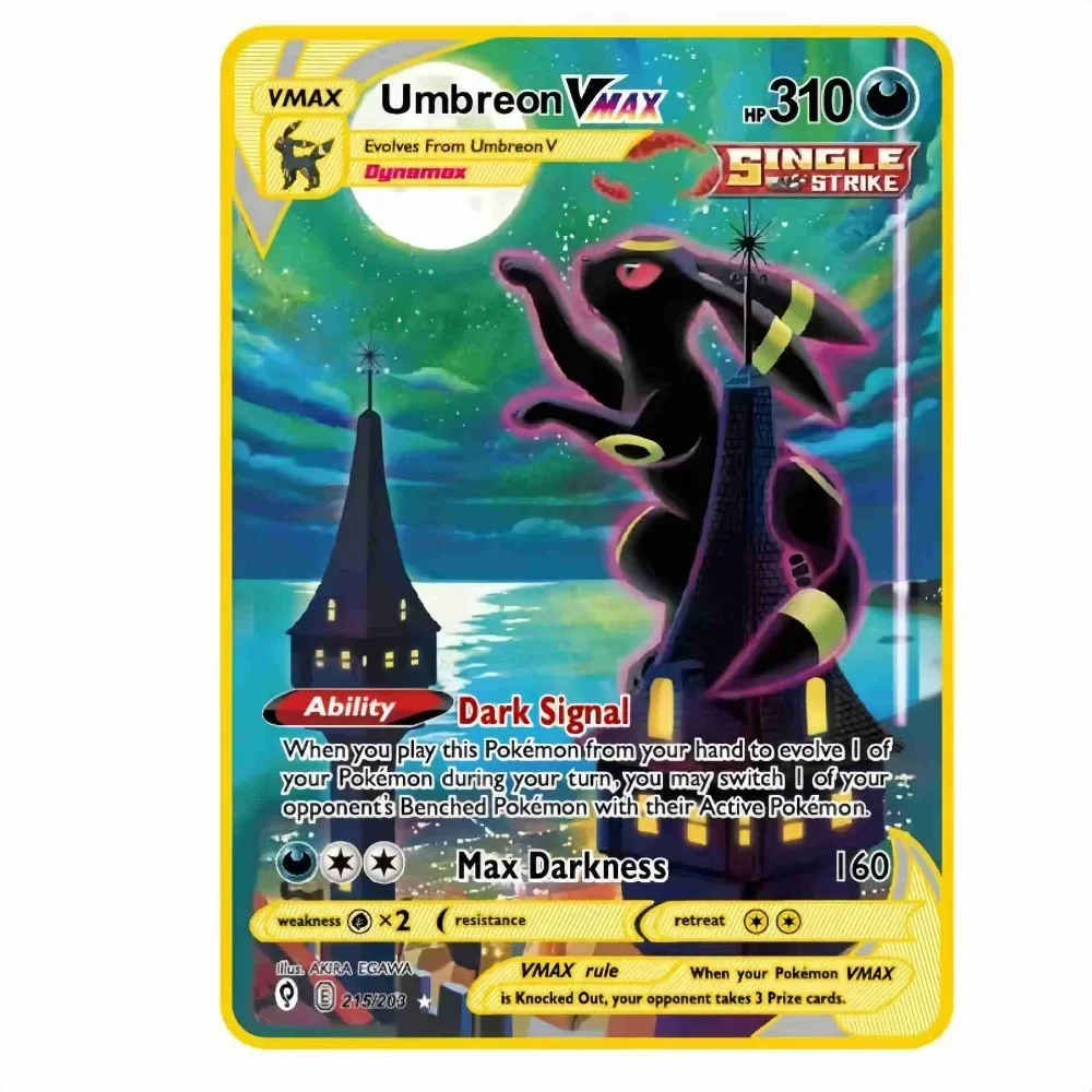 Карты с покемонами, золотые металлические карты с покемонами Tcg Umbreon Vmax Venusaur Gx Pikachu Vstar, аниме, настольные игры, игральные карты, детские игрушки, подарок
Карты с покемонами, золотые металлические карты с покемонами Tcg Umbreon Vmax Venusaur Gx Pikachu Vstar, аниме, настольные игры, игральные карты, детские игрушки, подарок