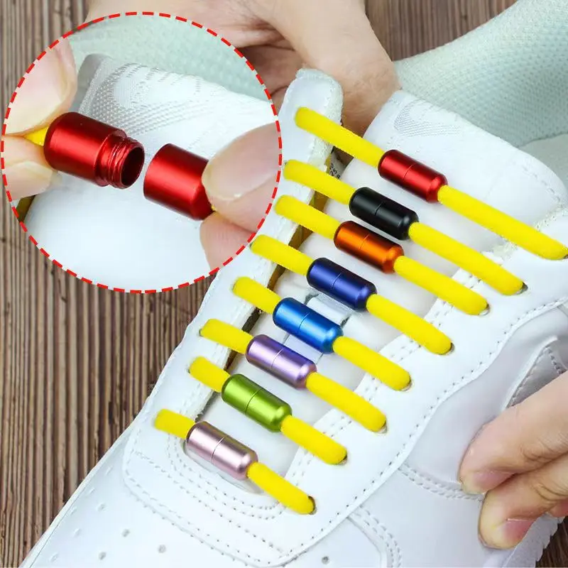 2022 New Elastic Color Semicircle Capsule No Tie Shoe Laces Metal Buckle Lazy ShoeLaces for Kids /Adult Shoe Accessories
2022 New Elastic Color Semicircle Capsule No Tie Shoe Laces Metal Buckle Lazy ShoeLaces for Kids /Adult Shoe Accessories