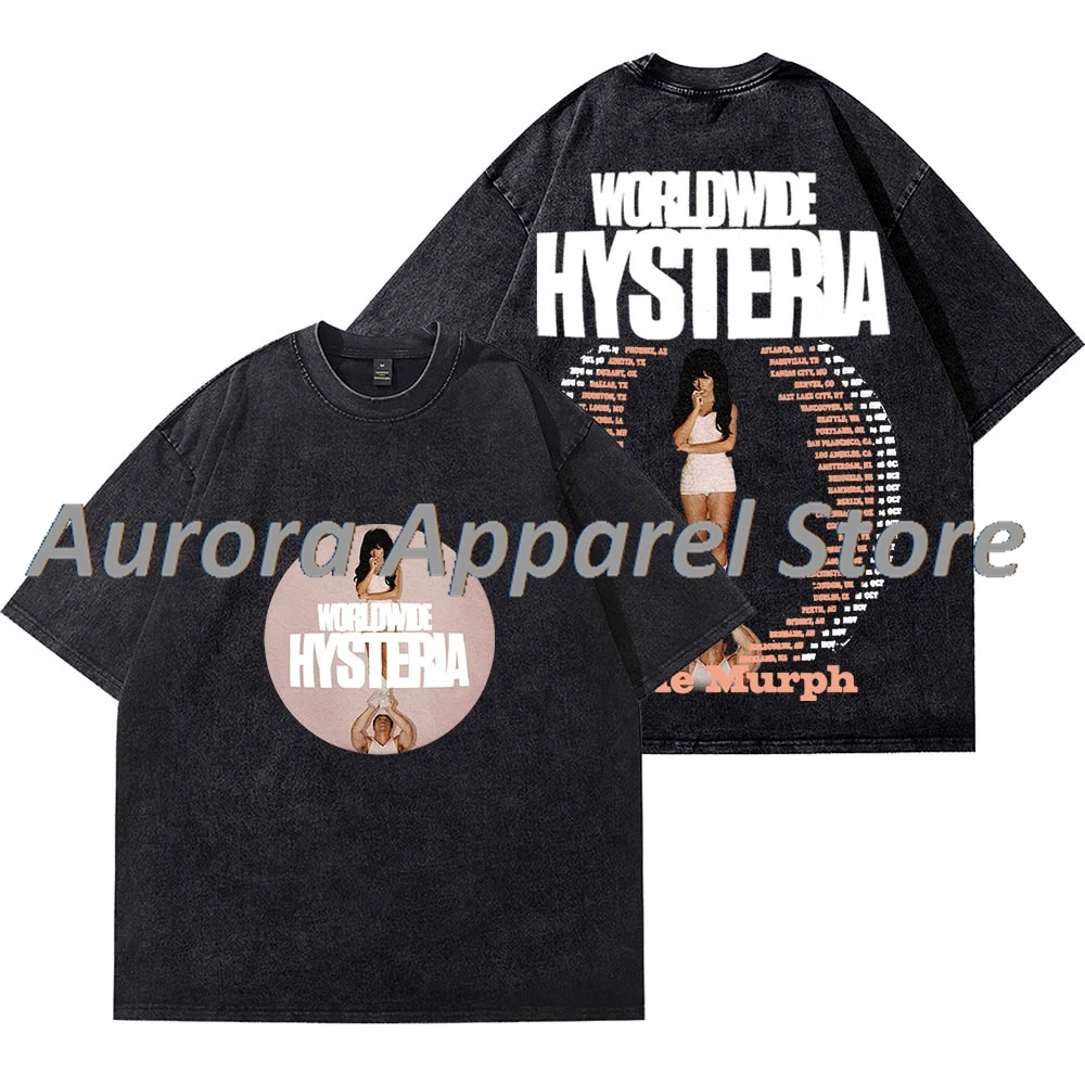 Jessie Murph Worldwide Hysteria Tour Wash Tee Косплей Женщины Мужчины Модные хлопковые футболки с короткими рукавами
Jessie Murph Worldwide Hysteria Tour Wash Tee Косплей Женщины Мужчины Модные хлопковые футболки с короткими рукавами