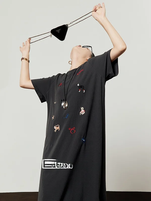 Новое летнее повседневное платье миди с вышивкой и круглым вырезом, коротким рукавом, от Zhou Li Wu
Новое летнее повседневное платье миди с вышивкой и круглым вырезом, коротким рукавом, от Zhou Li Wu