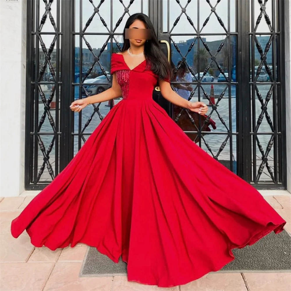 ROYET Luxury Sequined V Neck Crystals A Line Formal Evening Dress Floor Length Short Sleeve Classic Prom GOwn Customized
ROYET Luxury Sequined V Neck Crystals A Line Formal Evening Dress Floor Length Short Sleeve Classic Prom GOwn Customized