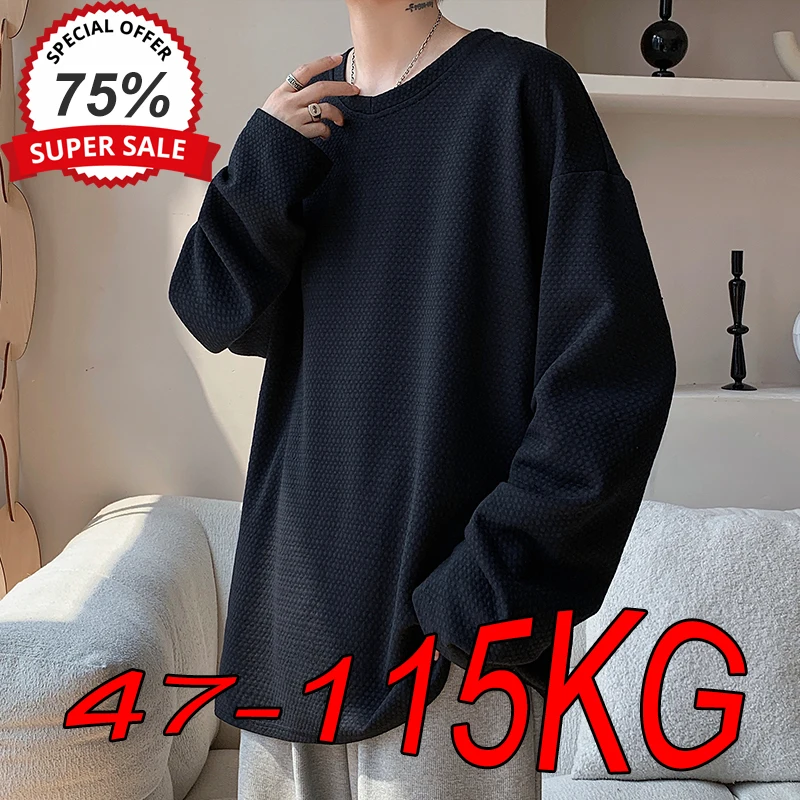 Autumn Men's Long-sleeved Sweatshirts Large Size M-5XL Casual Trendy Round Neck Top Oversize Solid Color Black White Pullover
Autumn Men's Long-sleeved Sweatshirts Large Size M-5XL Casual Trendy Round Neck Top Oversize Solid Color Black White Pullover