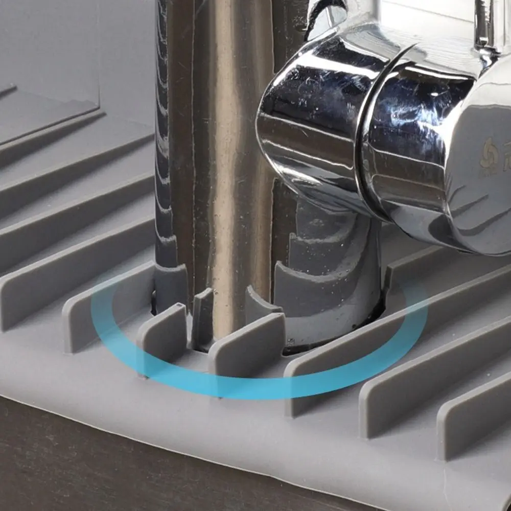 Silicone Sink Splash Guard Mat Spliceable Slope Design Kitchen Sink Holder Non-slip Quick Drain Drainage Drying Pad
Silicone Sink Splash Guard Mat Spliceable Slope Design Kitchen Sink Holder Non-slip Quick Drain Drainage Drying Pad