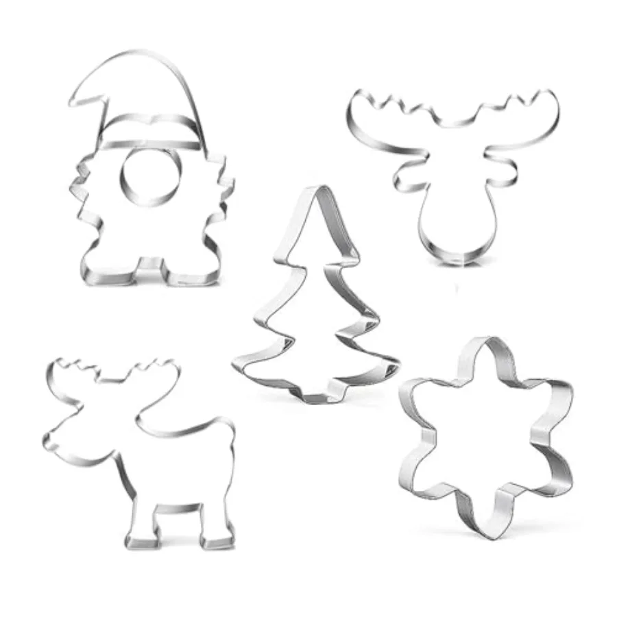 Large Christmas Cookie Cutters 5 Pieces Stainless Steel Metal Christmas Cookie Cutters Shapes in Red and Green for Baking with
Large Christmas Cookie Cutters 5 Pieces Stainless Steel Metal Christmas Cookie Cutters Shapes in Red and Green for Baking with
