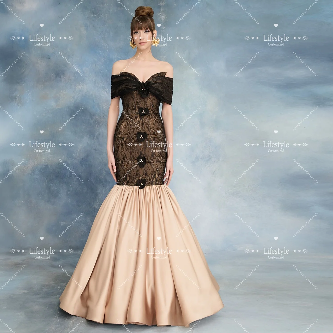 Customized Off Shoulder Prom Gown Lace Floral Satin Mermaid Evening Dresses 2026 Stunning Party Dress
Customized Off Shoulder Prom Gown Lace Floral Satin Mermaid Evening Dresses 2026 Stunning Party Dress
