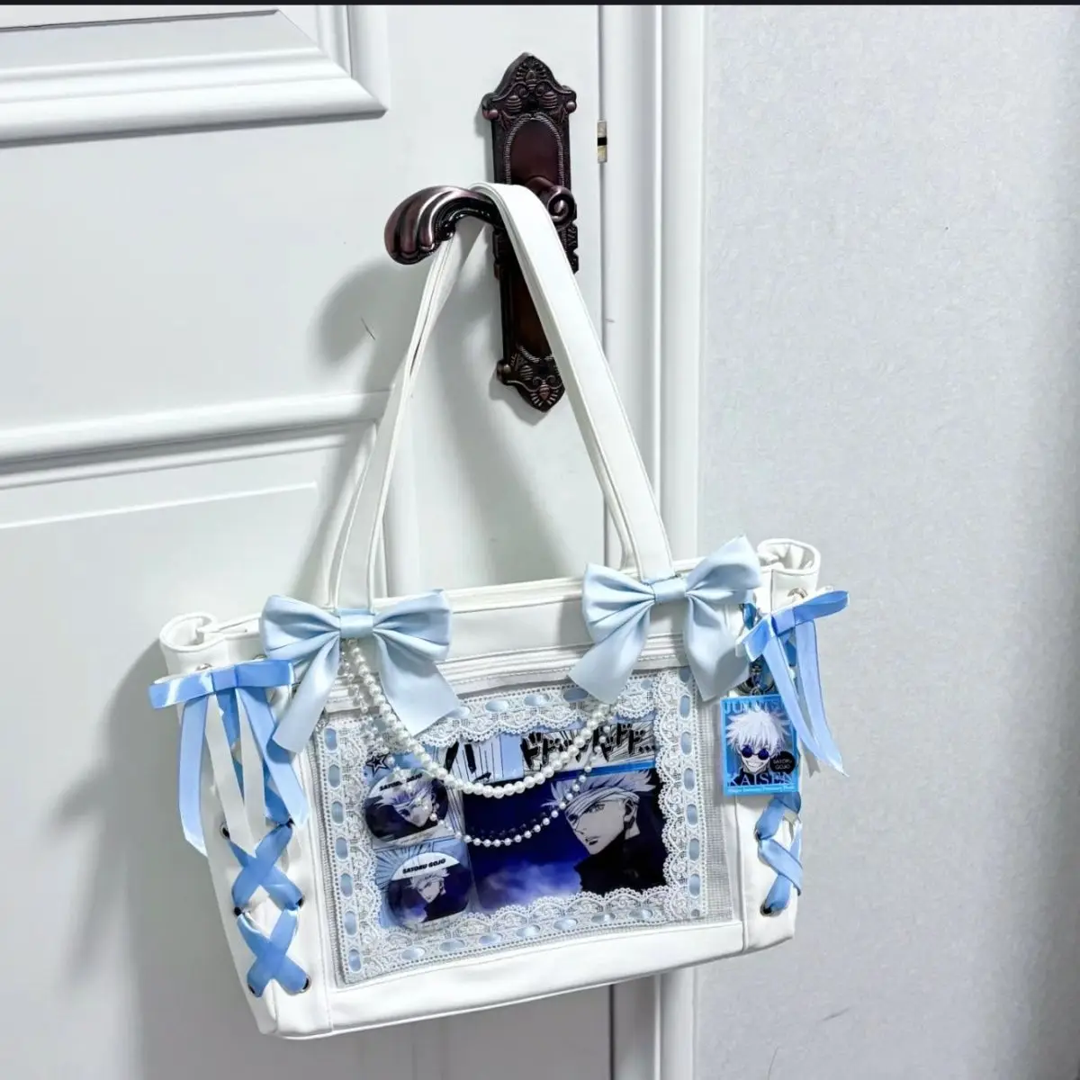 Simple Casual Commuting Pu Leather Japanese Ribbon Bow Cute Large Capacity Perspective Millet Shoulder Tote Handbag
Simple Casual Commuting Pu Leather Japanese Ribbon Bow Cute Large Capacity Perspective Millet Shoulder Tote Handbag