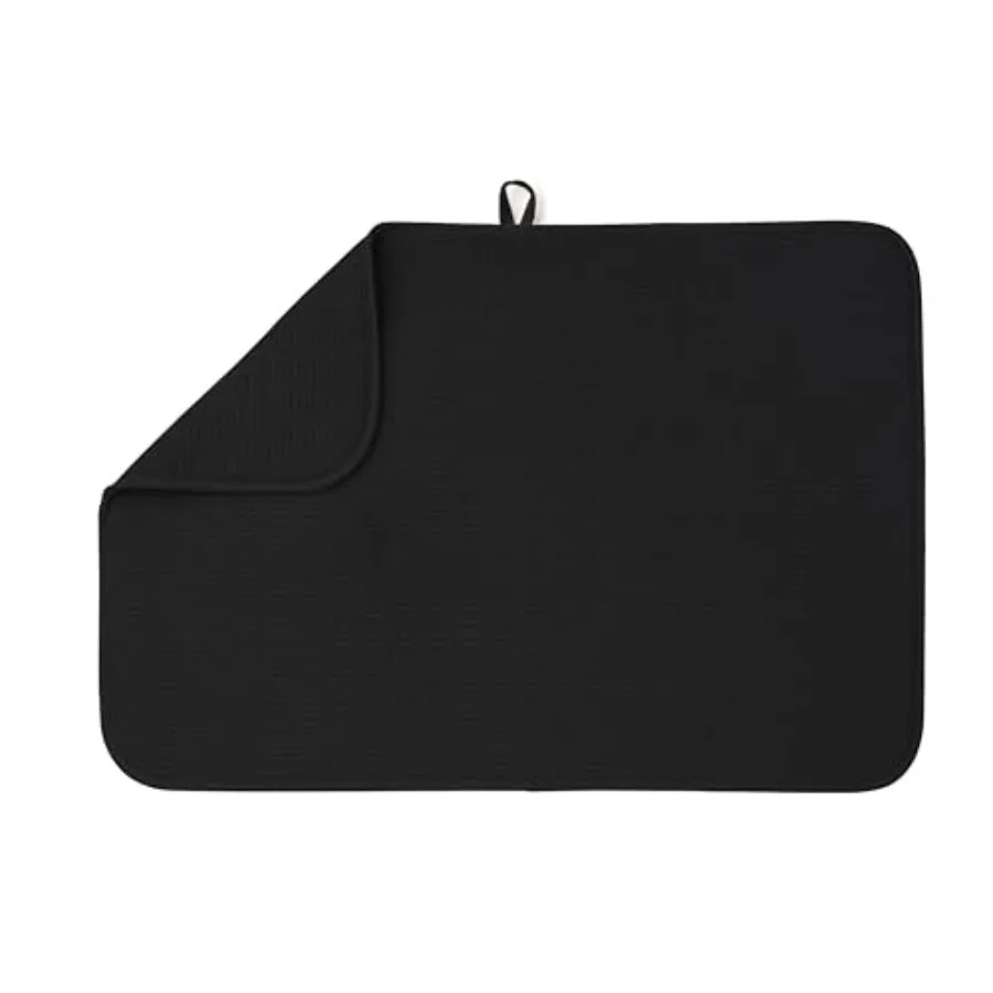 XL Dish Mat Microfiber Dish Drying Mat, Super absorbent Black, 17" x 24"
XL Dish Mat Microfiber Dish Drying Mat, Super absorbent Black, 17" x 24"