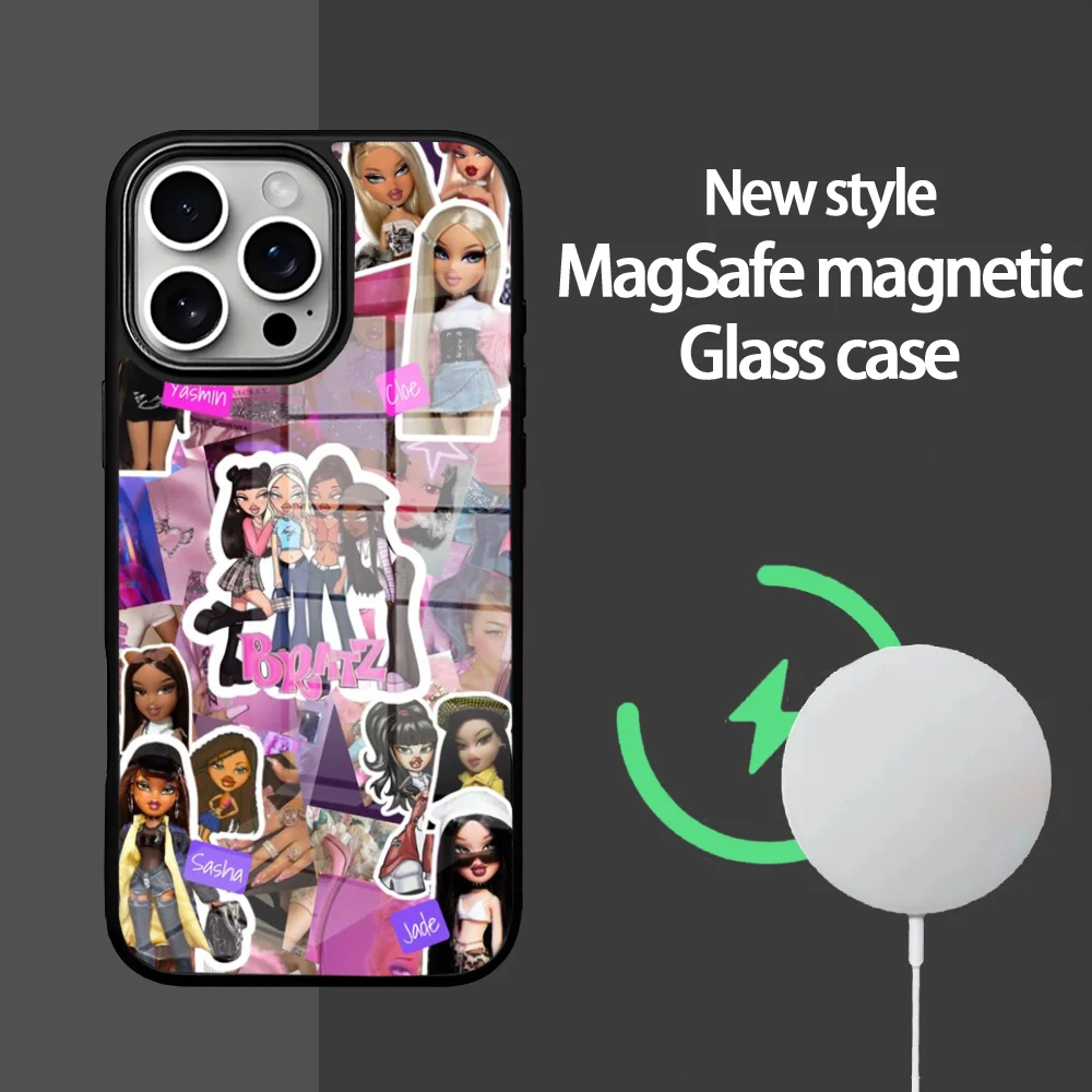 B-BRATZs Phone Case For IPhone 16 15 14 13 12 11 Pro Max Plus Mini Magsafe Mirror Wireless Magnetic Cover
B-BRATZs Phone Case For IPhone 16 15 14 13 12 11 Pro Max Plus Mini Magsafe Mirror Wireless Magnetic Cover
