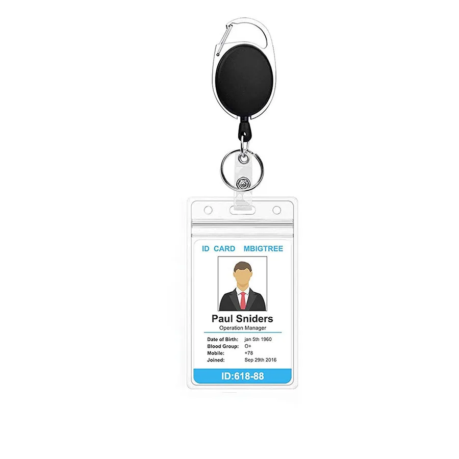 Expandable Strap Clip Badge Holder Badge Reel, Clear ID Card Case with Mountaineering Buckle with 60.96cm Drawstring
Expandable Strap Clip Badge Holder Badge Reel, Clear ID Card Case with Mountaineering Buckle with 60.96cm Drawstring