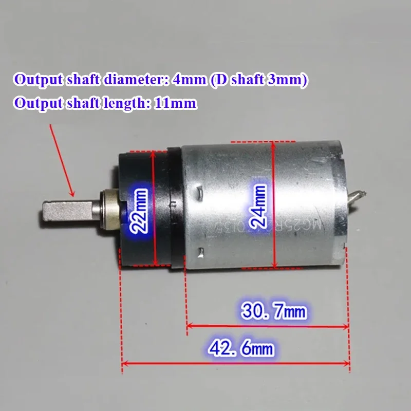 DC 5V-12V 310RPM Mini 370 Full Metal Gear Motor Slow Speed Large Torque Micro Gearbox Reduction Motor DIY Toy Robot Smart Car
DC 5V-12V 310RPM Mini 370 Full Metal Gear Motor Slow Speed Large Torque Micro Gearbox Reduction Motor DIY Toy Robot Smart Car