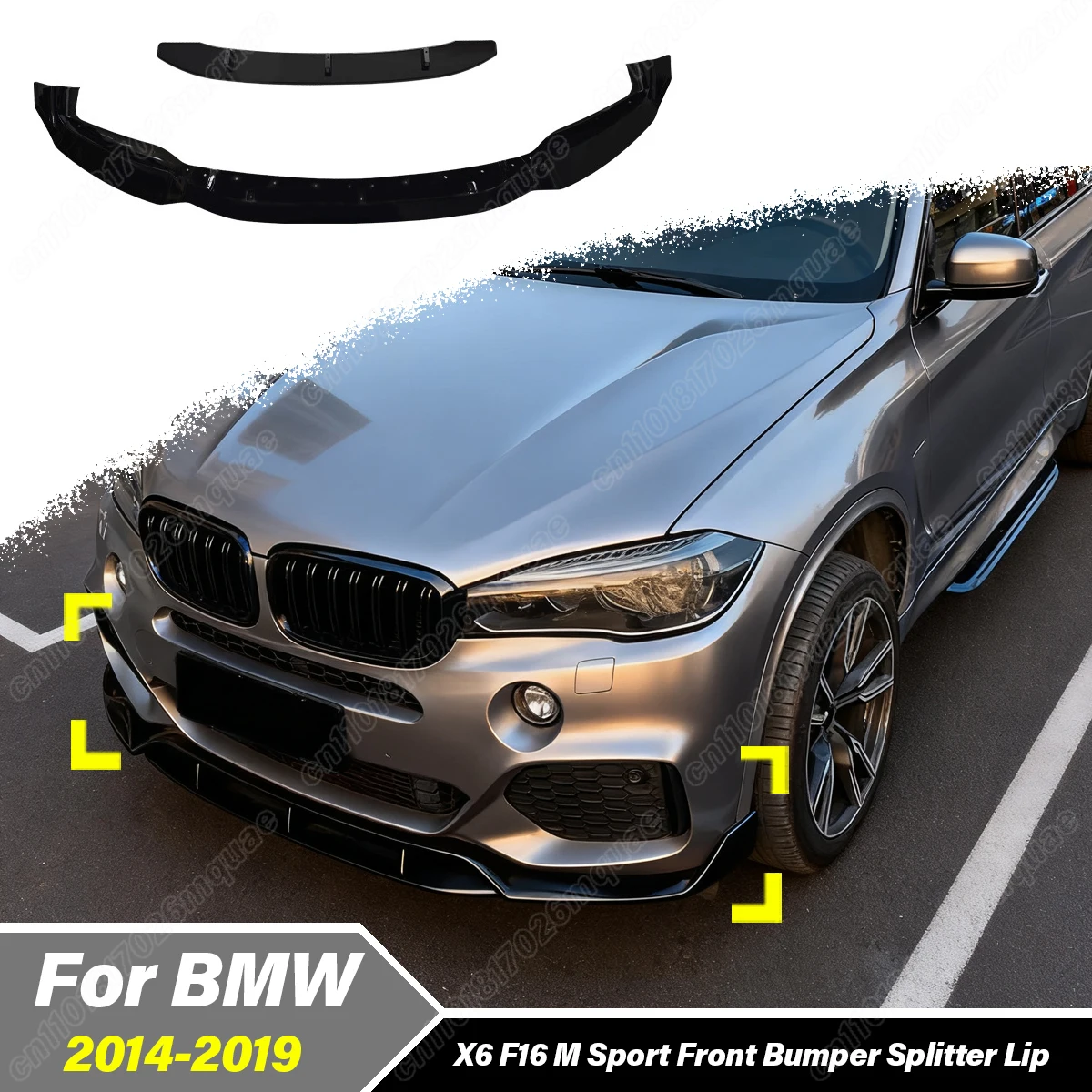 For BMW X6 F16 M Sport M50i M50d 2014 2015 2016 2017 2018 2019 4Pcs Automobile Front Bumper Lower Lip Protective Cover Body Kit
For BMW X6 F16 M Sport M50i M50d 2014 2015 2016 2017 2018 2019 4Pcs Automobile Front Bumper Lower Lip Protective Cover Body Kit