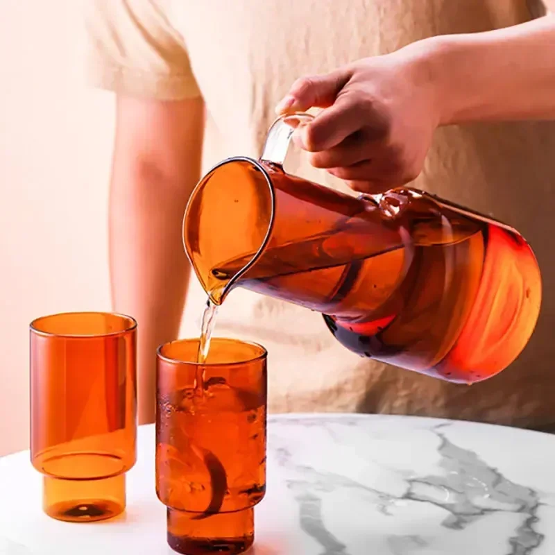 Nordic High Quality Creative Glass Teapot High Temperature Resistant Household Large-Capacity Cold Water Bottle Juice Jug
Nordic High Quality Creative Glass Teapot High Temperature Resistant Household Large-Capacity Cold Water Bottle Juice Jug