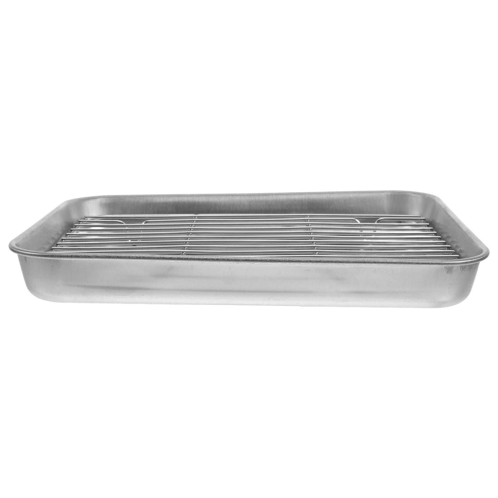 Stainless Steel Rectangular Baking Tray With Oil Filtering Mesh Flat Bottom For Grilling Frying Roasting Oven Safe Bbq Pan
Stainless Steel Rectangular Baking Tray With Oil Filtering Mesh Flat Bottom For Grilling Frying Roasting Oven Safe Bbq Pan