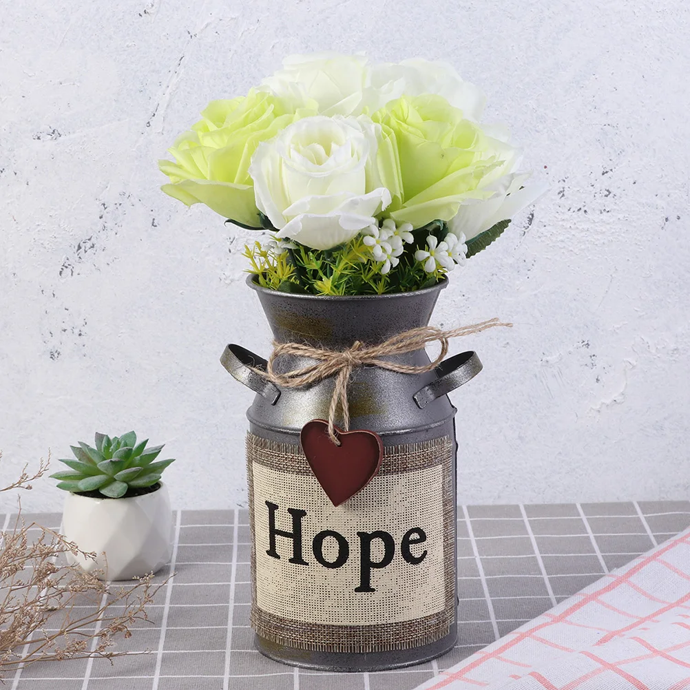 2 Pcs Vintage Vases Home Decor Wrought Iron Craft Retro nament Tabletop Artificial Flowers Office Unique Style
2 Pcs Vintage Vases Home Decor Wrought Iron Craft Retro nament Tabletop Artificial Flowers Office Unique Style