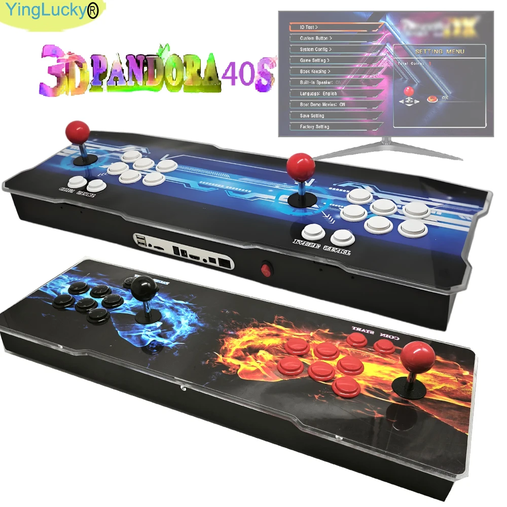 Pandora arcade console box 3D 40S 10000 in 1 Retro Arcade Game Console Cabinet Bartop 8 Way Joysticks Push Buttons
Pandora arcade console box 3D 40S 10000 in 1 Retro Arcade Game Console Cabinet Bartop 8 Way Joysticks Push Buttons