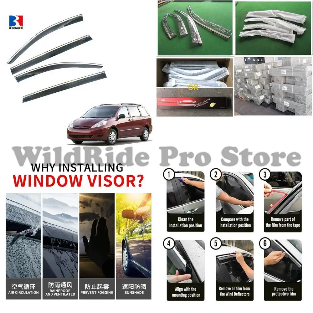 1 set For Deflector for TOYOTA SIENNA 2005-2009 OEM Wholesale Weather Shield Low Price Window Visor
1 set For Deflector for TOYOTA SIENNA 2005-2009 OEM Wholesale Weather Shield Low Price Window Visor