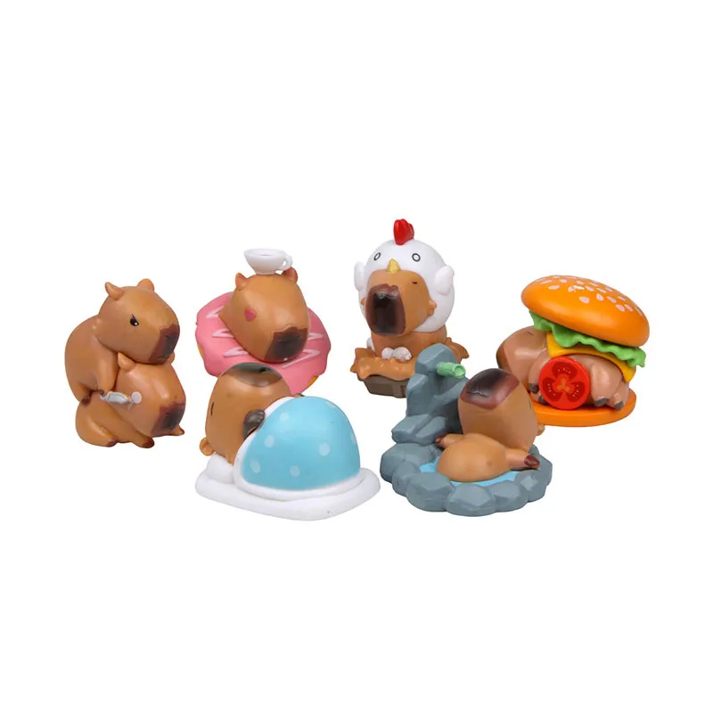 6pcs Mini Capybara Figurine Miniature Capybara Swimming Rest Animal Ornament Fairy Garden Dollhouse Decoration Collect Gift
6pcs Mini Capybara Figurine Miniature Capybara Swimming Rest Animal Ornament Fairy Garden Dollhouse Decoration Collect Gift