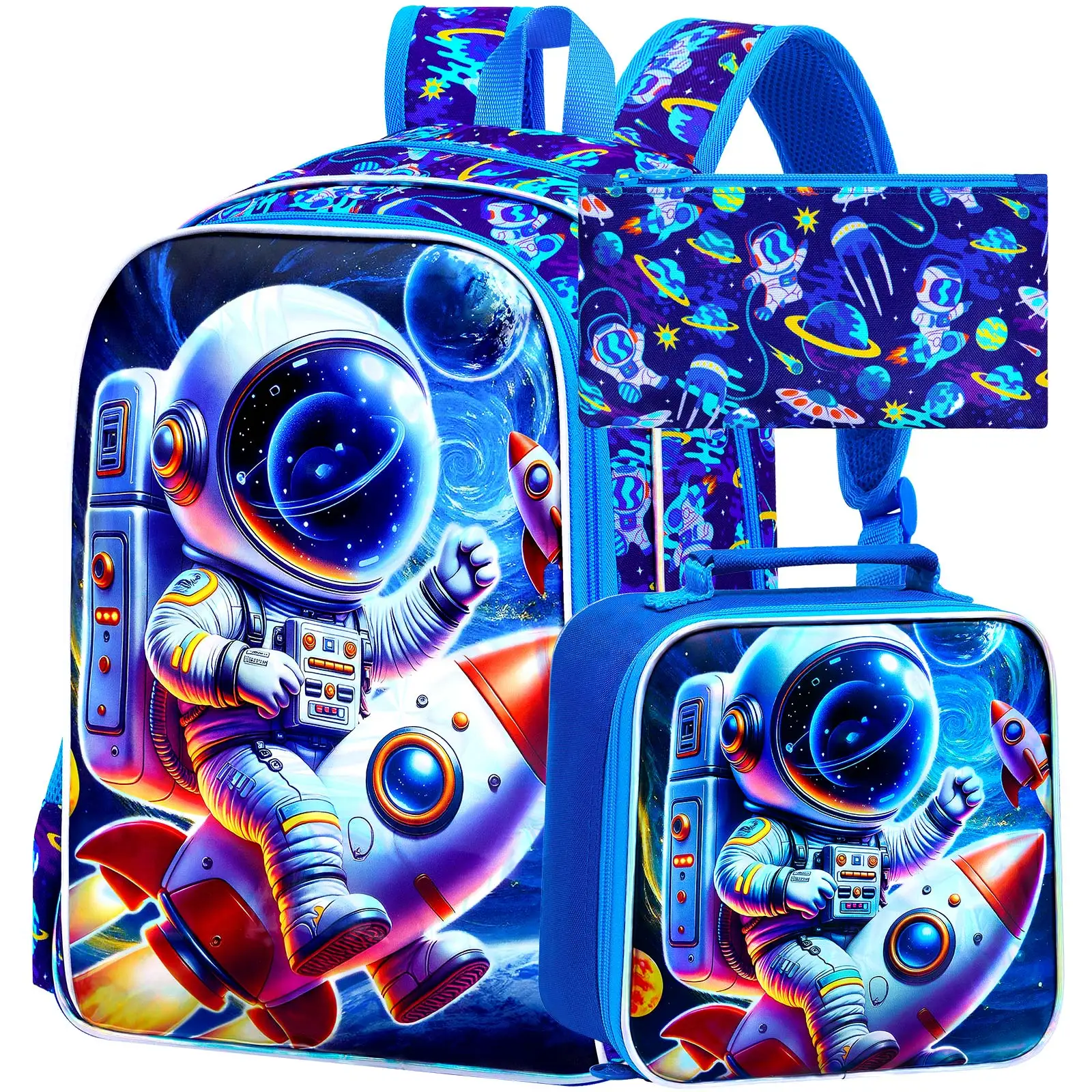 Рюкзак из 3 предметов для мальчиков, сумка для книг «Астронавты» с коробкой для завтрака, набор детских школьных рюкзаков для начального дошкольного детского сада
Рюкзак из 3 предметов для мальчиков, сумка для книг «Астронавты» с коробкой для завтрака, набор детских школьных рюкзаков для начального дошкольного детского сада