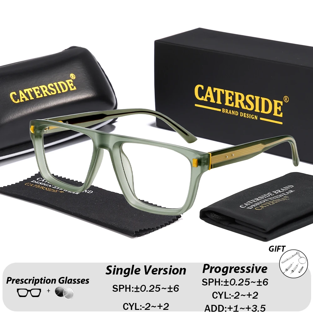 CATERSIDE New Prescription Glasses Men Blue Square Frame Spring Hinge Comfort Fit Prescription Eyeglasses for Daily Business Use
CATERSIDE New Prescription Glasses Men Blue Square Frame Spring Hinge Comfort Fit Prescription Eyeglasses for Daily Business Use