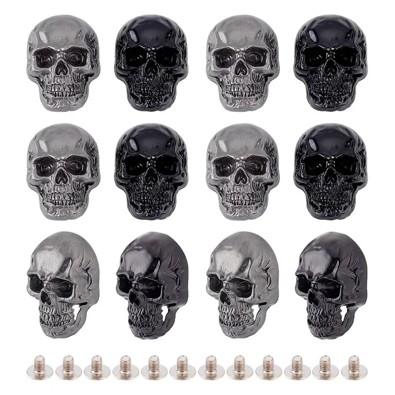ABRT-12Pcs Металлические шпильки с декоративной пряжкой в виде черепа, заклепки в стиле панк с винтовой спинкой для кожи
ABRT-12Pcs Металлические шпильки с декоративной пряжкой в виде черепа, заклепки в стиле панк с винтовой спинкой для кожи