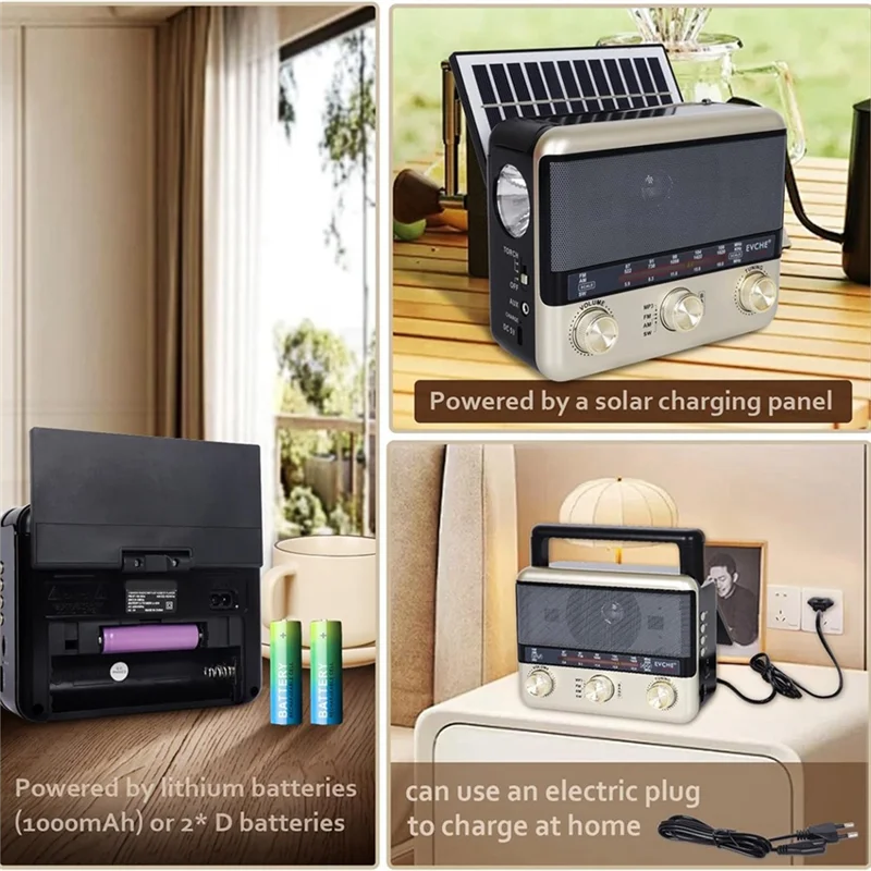 ABAC-Portable Solar Radio AM FM SW Shortwave Radio With Bluetooth Speaker TF Card,USB Playing Flashlight
ABAC-Portable Solar Radio AM FM SW Shortwave Radio With Bluetooth Speaker TF Card,USB Playing Flashlight