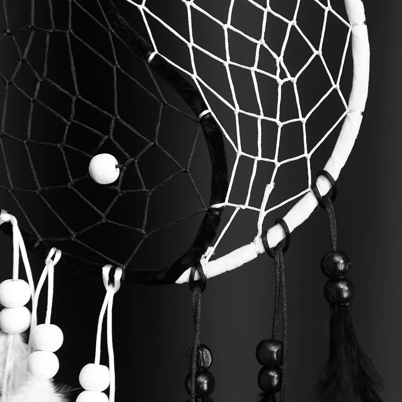 Handmade Yin Yang Dream Catcher Circular Net With Feathers Beads For Wall Car Hanging Decoration Ornament Craft Gift, Black And
Handmade Yin Yang Dream Catcher Circular Net With Feathers Beads For Wall Car Hanging Decoration Ornament Craft Gift, Black And
