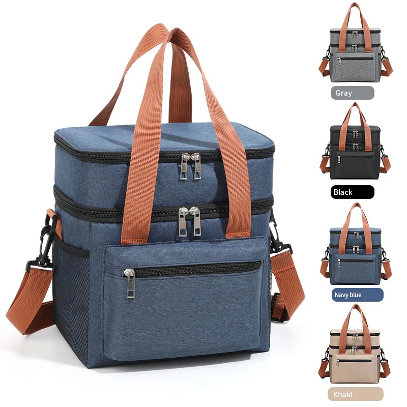 Thermal Lunch Bag Double Layers Large Capacity Lunch Boxes Bags Portable Crossbody Picnic Food Drink Storage Bag Cooler Tote New
Thermal Lunch Bag Double Layers Large Capacity Lunch Boxes Bags Portable Crossbody Picnic Food Drink Storage Bag Cooler Tote New
