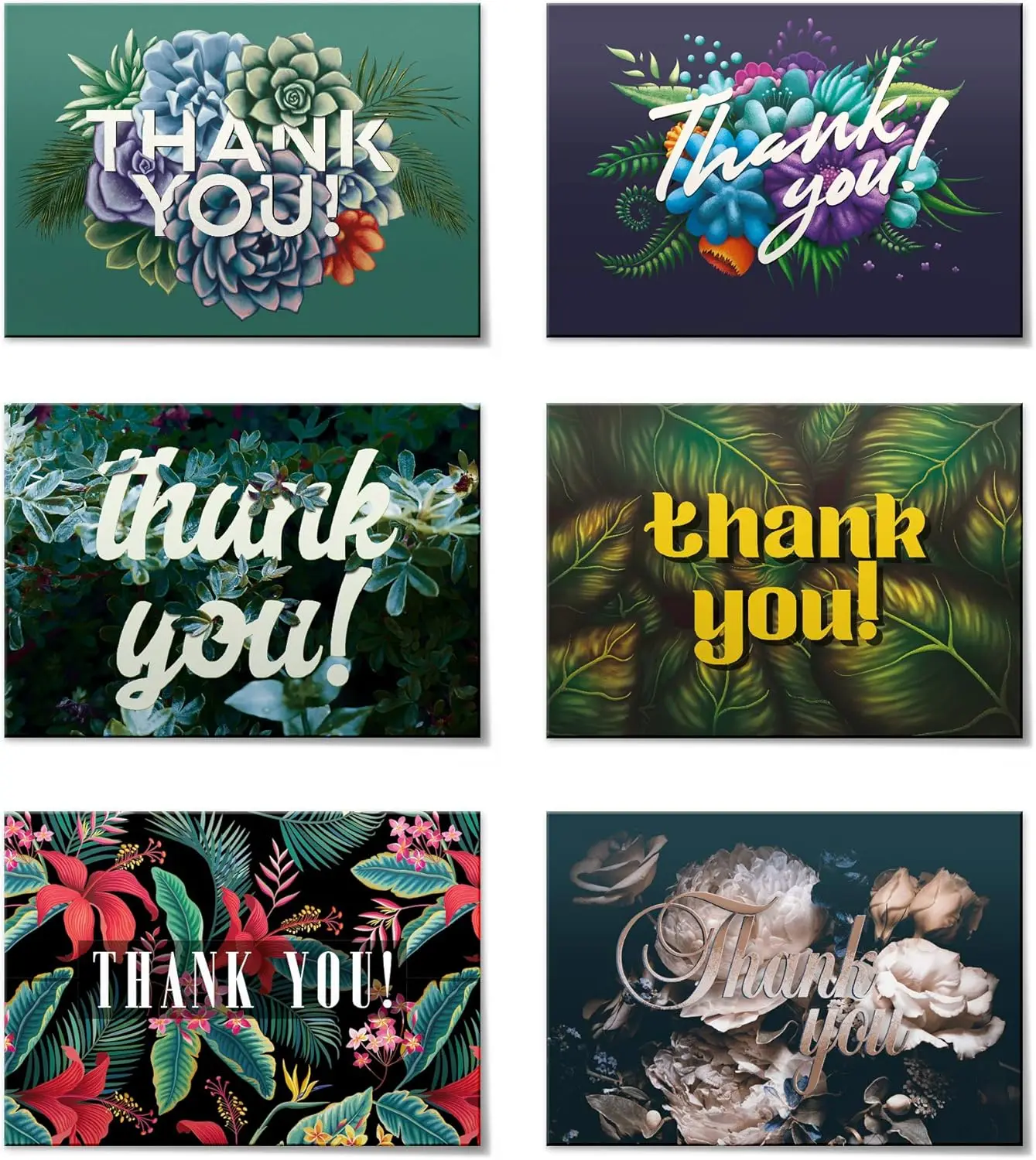 (96pcs) Thank You Cards Set, Includes Blank Cards & Envelopes with Stickers, 4x6" Floral design
(96pcs) Thank You Cards Set, Includes Blank Cards & Envelopes with Stickers, 4x6" Floral design