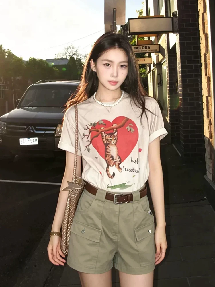 Sweet And Cool Print Top Bottoms Set Women's Summer New Style Short Sleeve T-Shirt Workwear Shorts Two-Piece Suit Casual ...
Sweet And Cool Print Top Bottoms Set Women's Summer New Style Short Sleeve T-Shirt Workwear Shorts Two-Piece Suit Casual ...