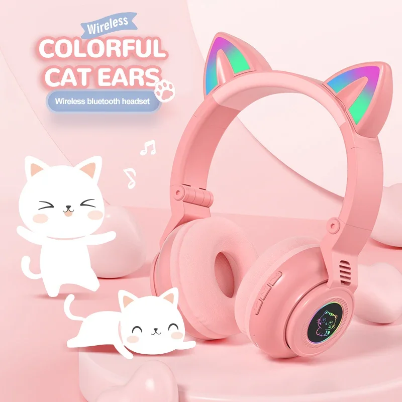 Cute Cat Headphones Bluetooth Women Headset Earphone Child Wireless Helmet Stereo Girls Gift Sport Headset Microphone for XiaoMi
Cute Cat Headphones Bluetooth Women Headset Earphone Child Wireless Helmet Stereo Girls Gift Sport Headset Microphone for XiaoMi