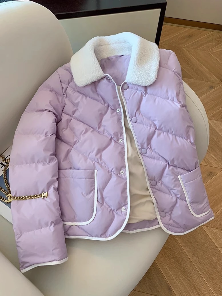 Ретро-куртка женская осенне-зимняя с воротником из корейского овечьего меха, со стразами, из хлопка, модная, омолаживающая, теплая хлопковая одежда
Ретро-куртка женская осенне-зимняя с воротником из корейского овечьего меха, со стразами, из хлопка, модная, омолаживающая, теплая хлопковая одежда