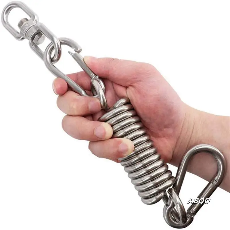 2X Stainless Steel Swivel Mount Chain With Carabiners And Spring, 1000Lbs Capacity For Heavy Bag, Gym Swing, Hammock
2X Stainless Steel Swivel Mount Chain With Carabiners And Spring, 1000Lbs Capacity For Heavy Bag, Gym Swing, Hammock